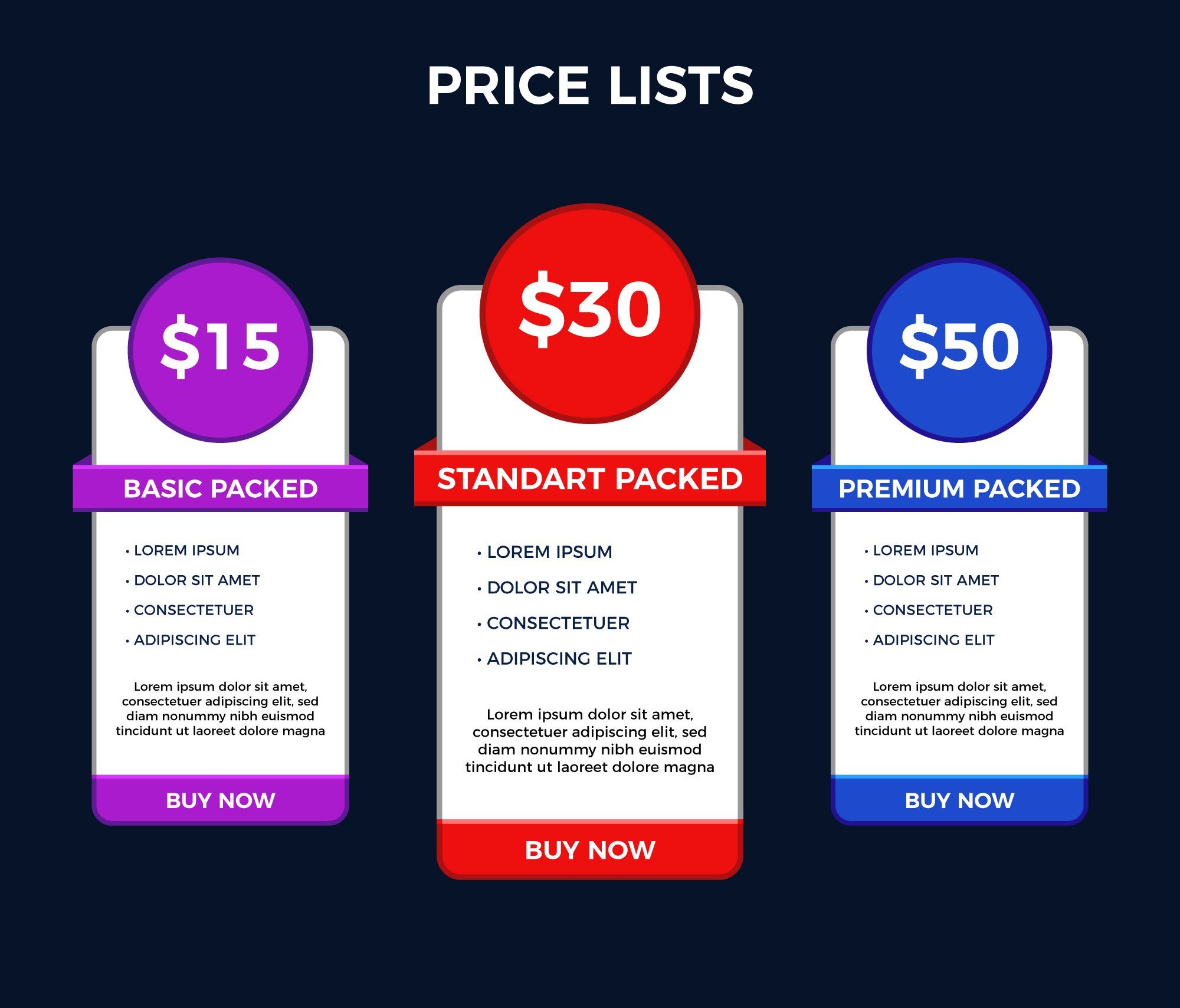 PRICE LIST GRAPHIC CONCEPT