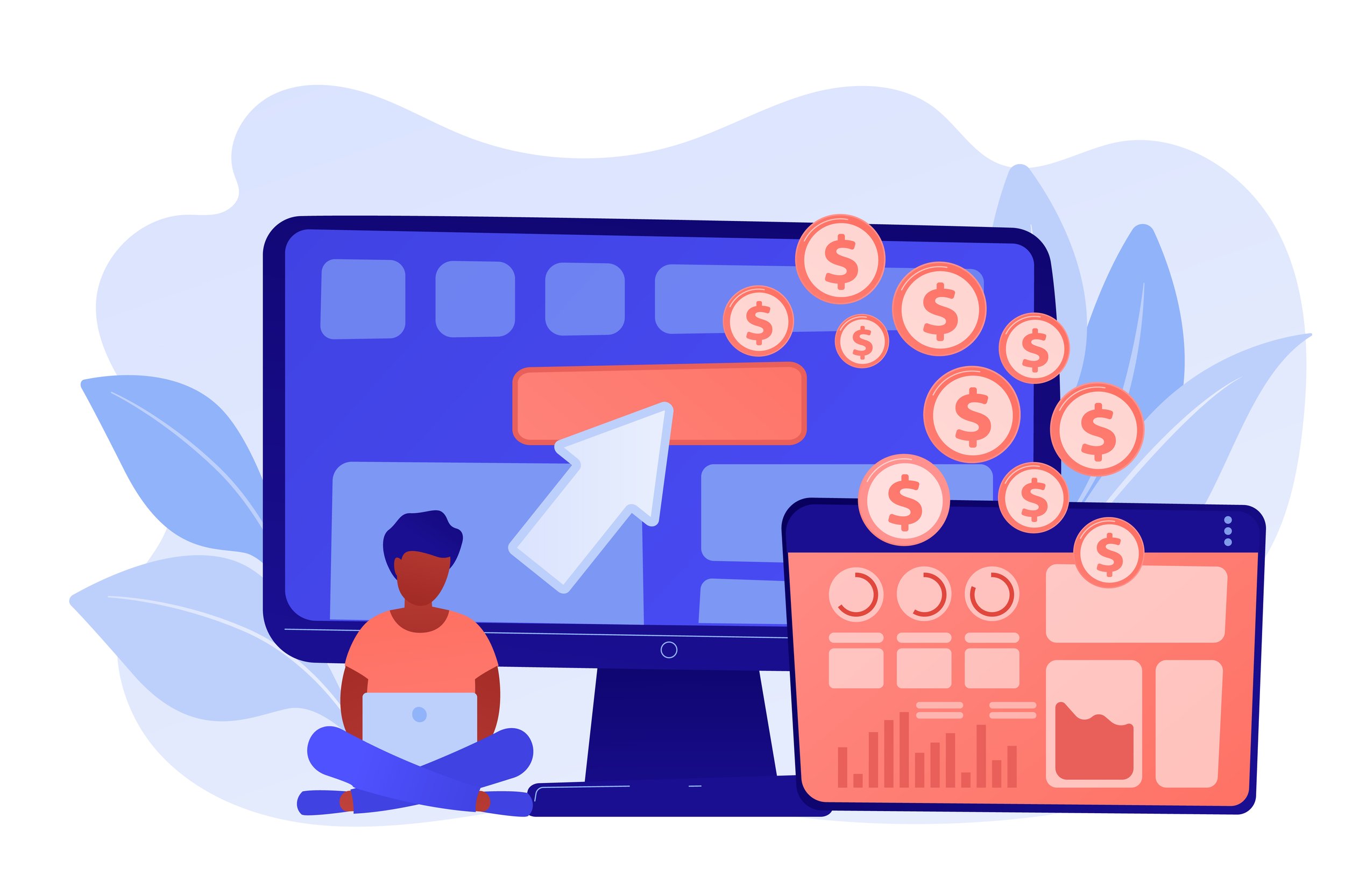 marketer converting content into cash concept