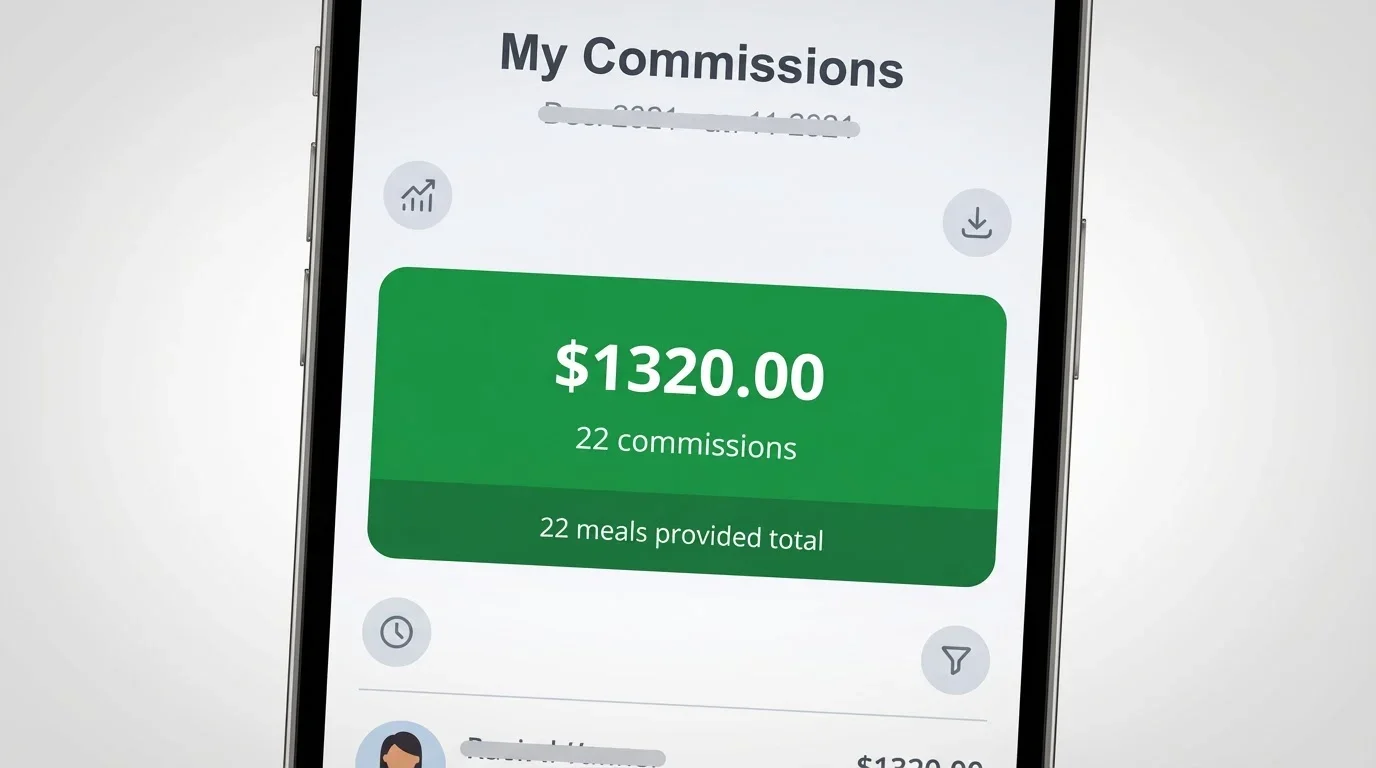 Commissions from an affiliate program