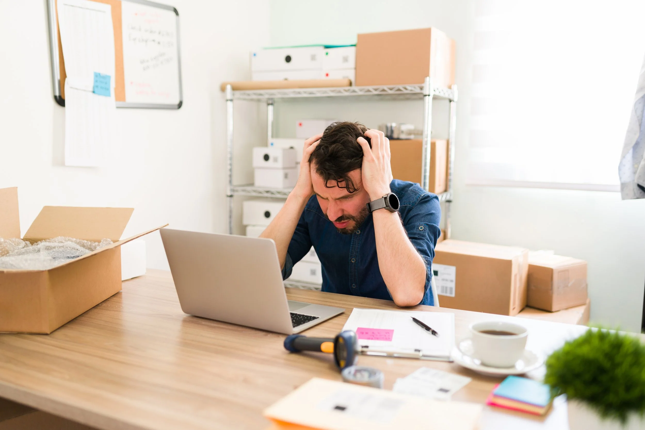 An introverted entrepreneur frustrated