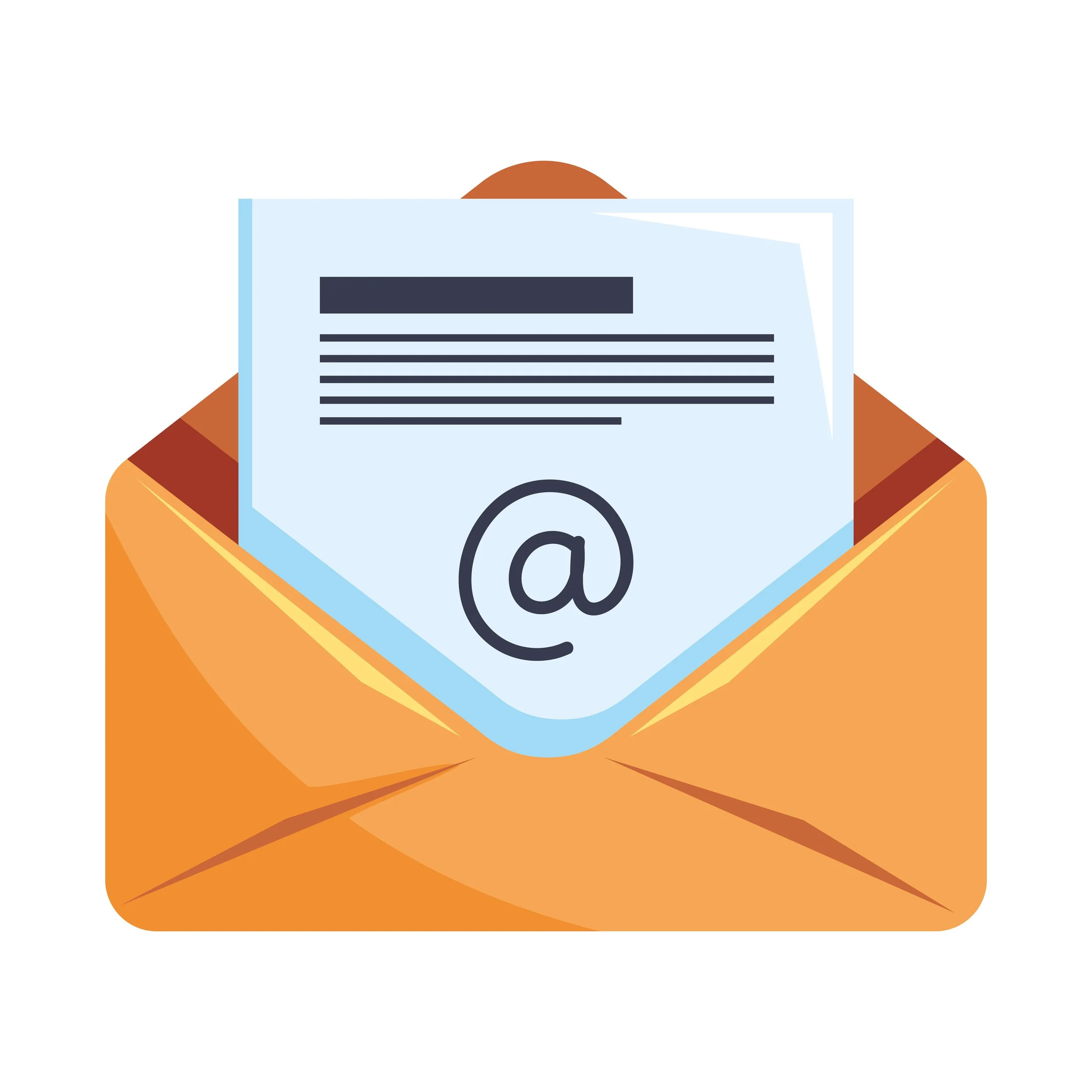 Envelope mail open communication icon