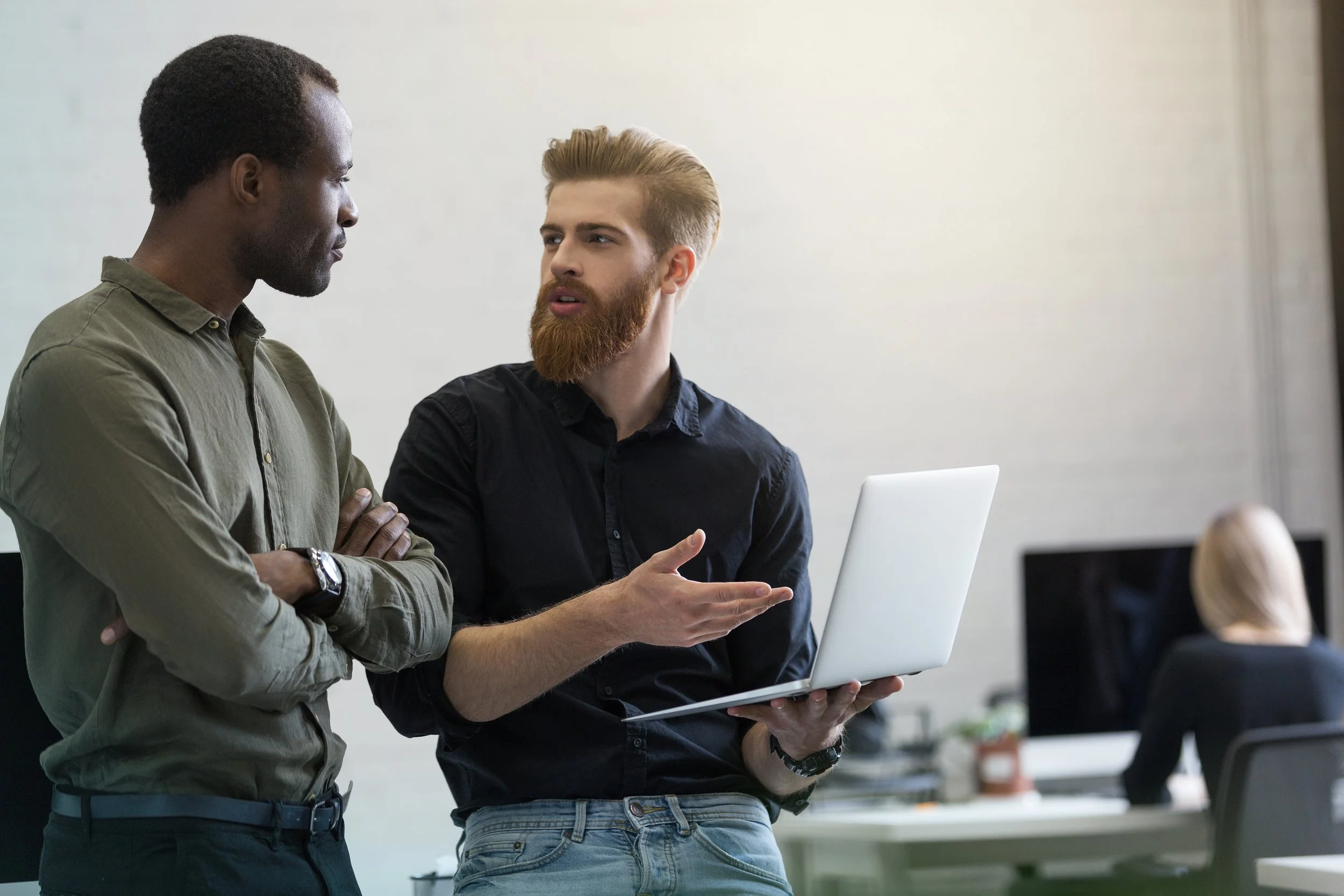 two business men having a discussion