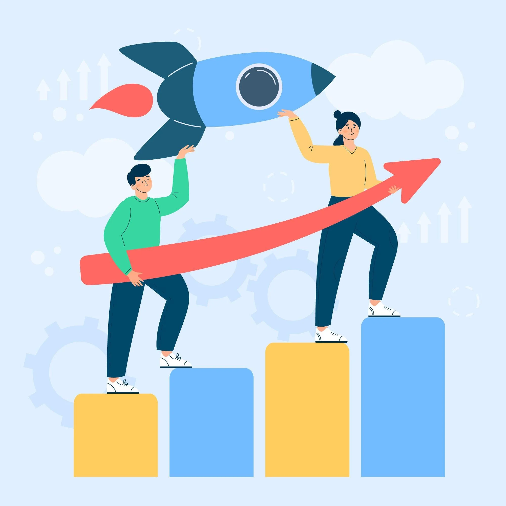 two people scaling their business