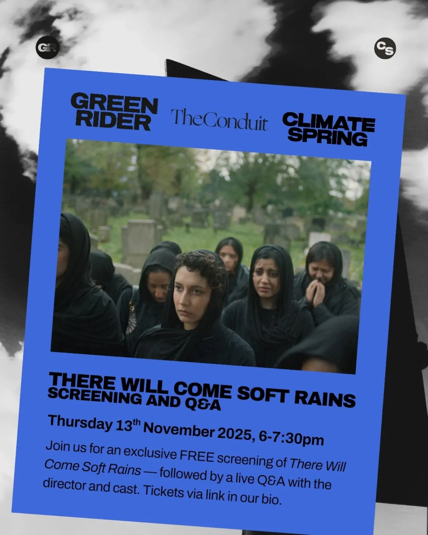 📢 Event announcement! Join us at The Conduit on Thursday 13th November 6-7:30pm for a screening of There Will Come Soft Rains, followed by a discussion between the filmmaker, cast, Climate Spring and Green Rider. Tickets are FREE and can be found vi