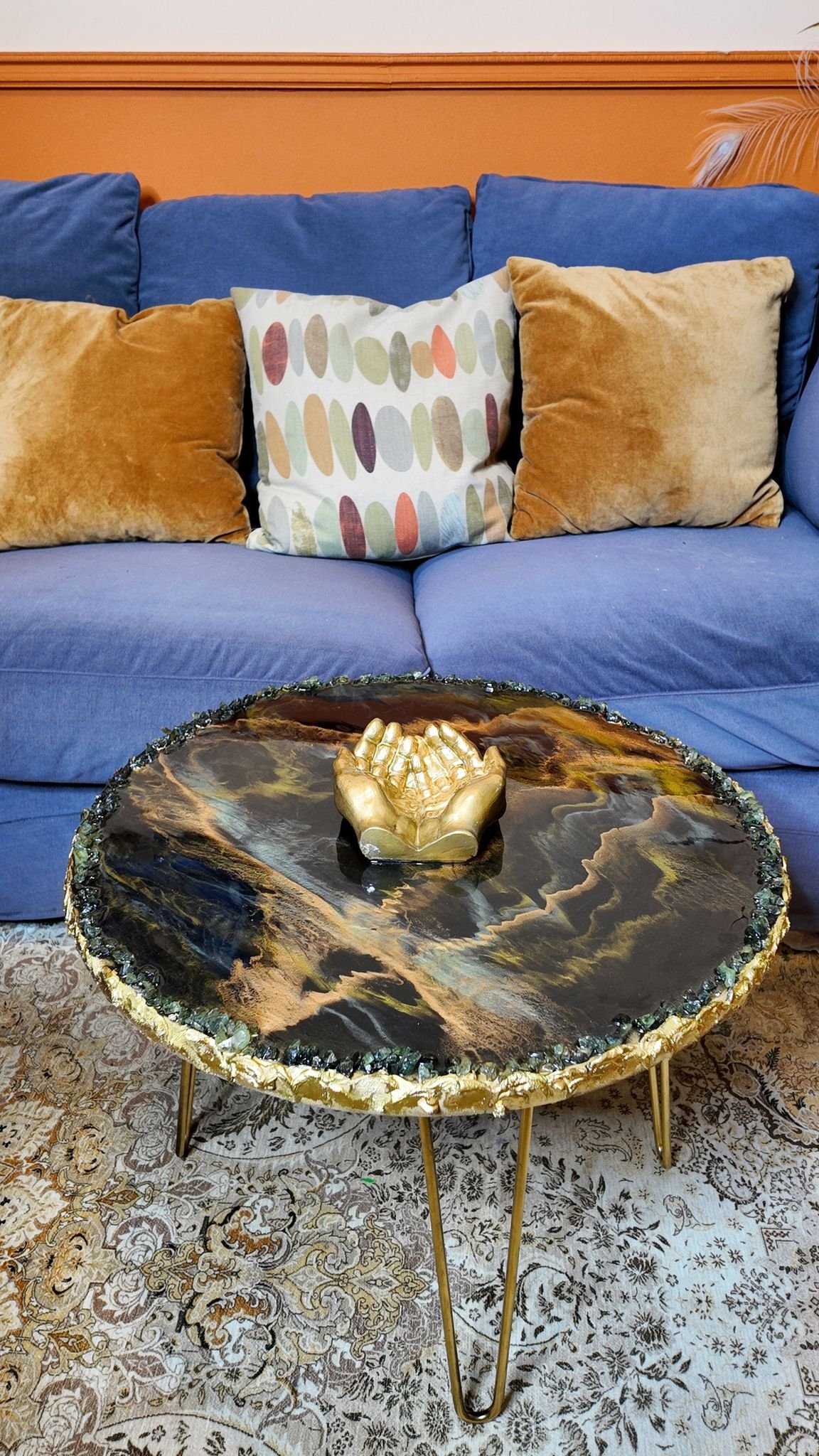 Noir Ethereal Hands Accent Table