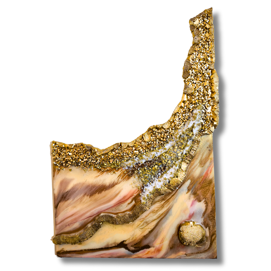 Café Con Leche Resin Geode