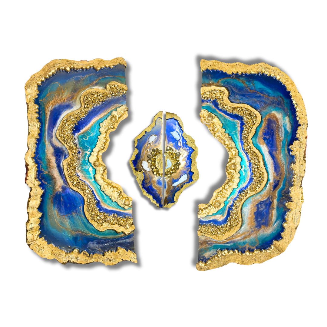 Crystal Tides Resin Geode