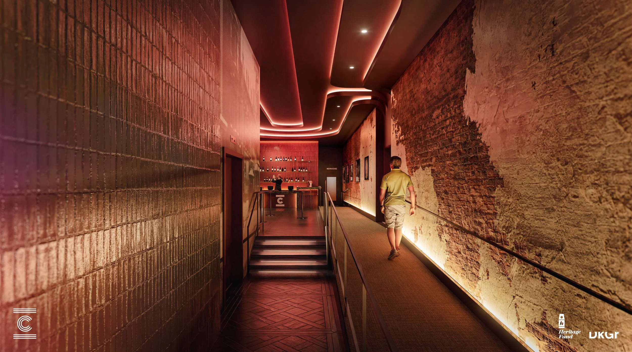 Eastern lobby extension entrance from 3rd Street.