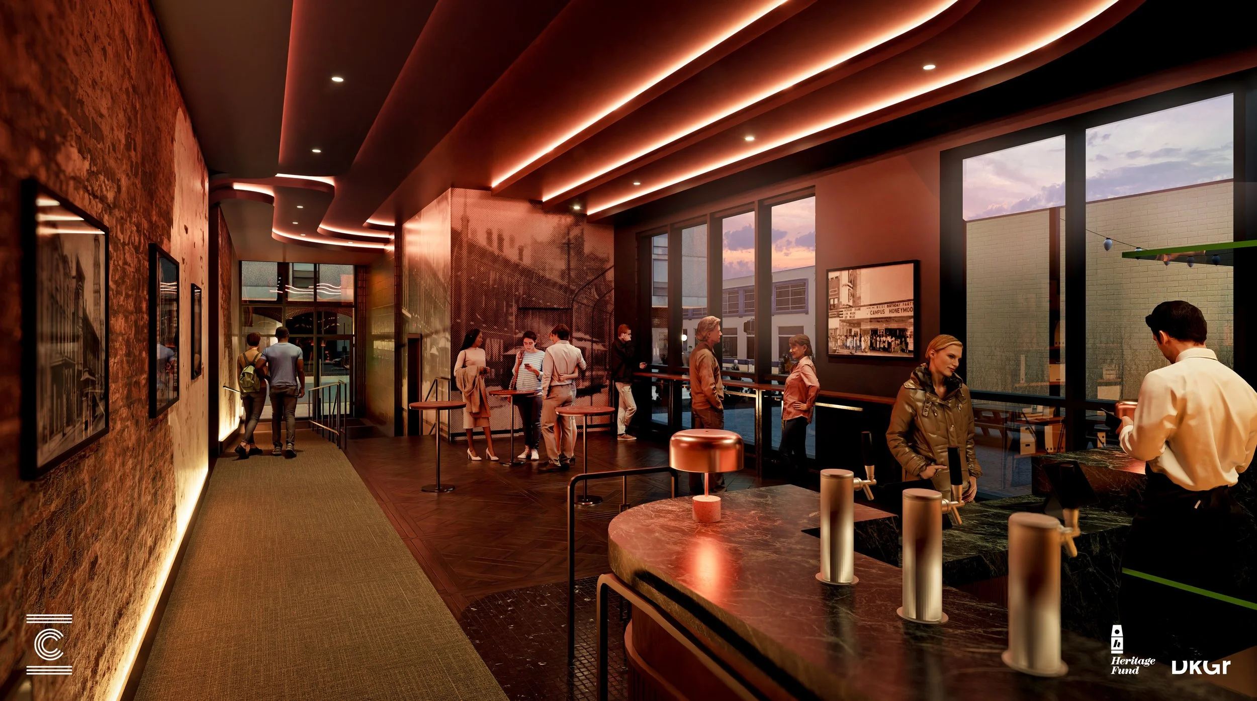 First floor lobby eastern expansion facing toward 3rd Street