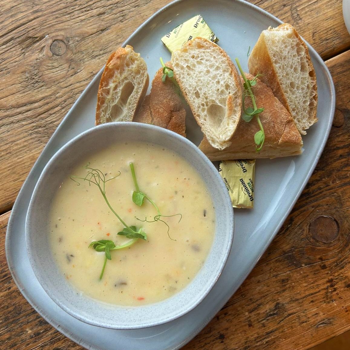 Winter Warmer&hellip;&hellip; ❄️🌨️

✨ Cream of Potato &amp; Double Gloucester ✨