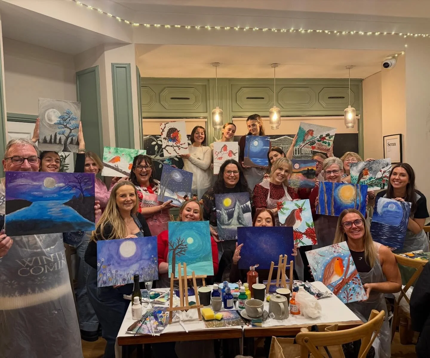 Feeling full of Christmas spirit after our Sip &amp; Paint event🎄❄️🎅🥂❤️

Hosted with Mel @creativespacenortheast ✨