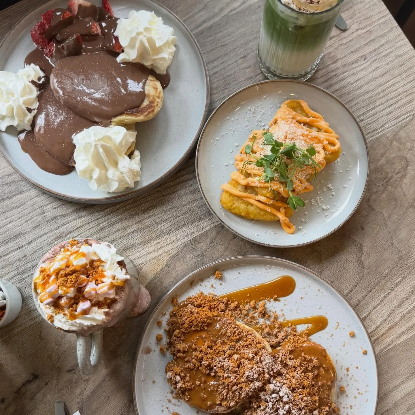 Breakfast goals✨🤩🍵🥞🍫🤍

Served until 12 every day☀️

#newcastlefoodies #kitchen91 #whitleybay