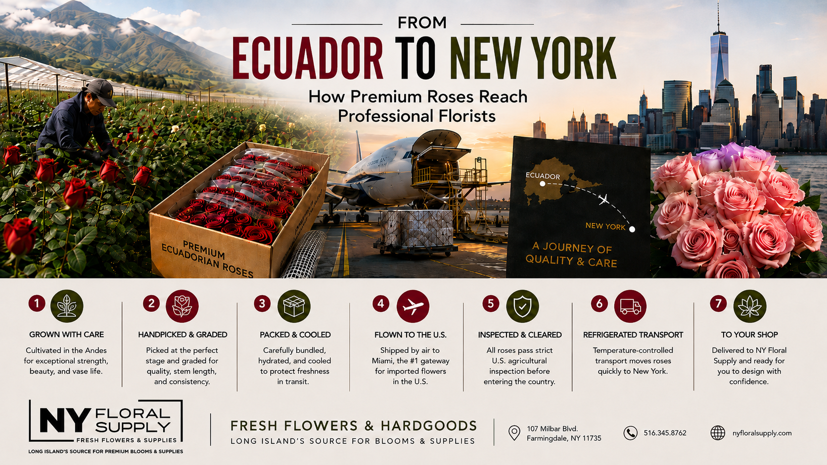 From Ecuador to New York: How Premium Roses Reach Professional Florists