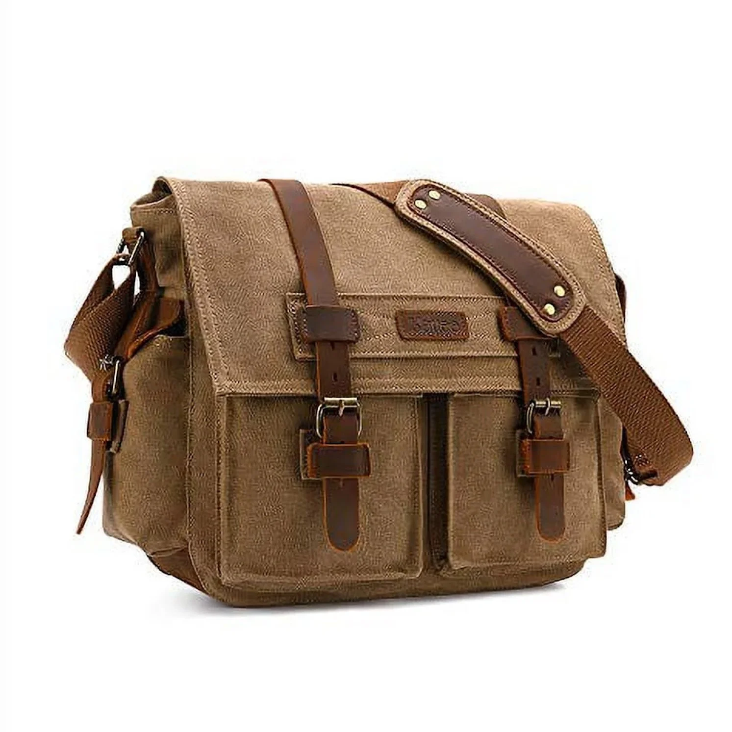Kattee Leather Canvas Camera Bag