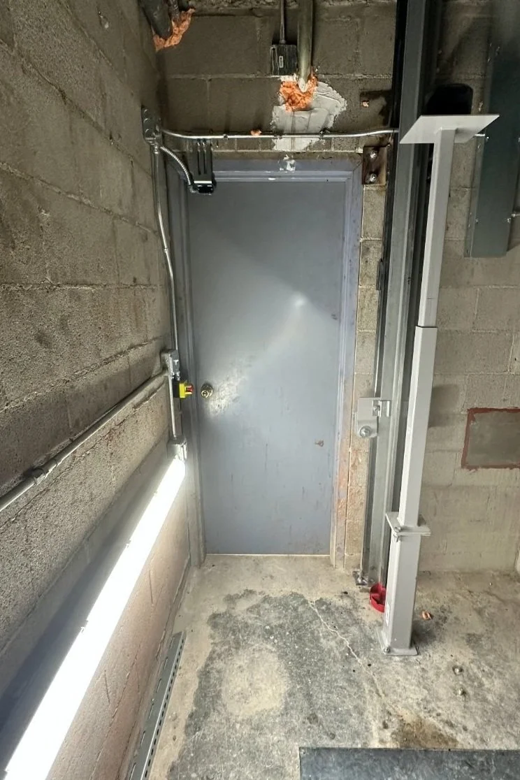 Major County Hollow Metal Fire door interior view before install
