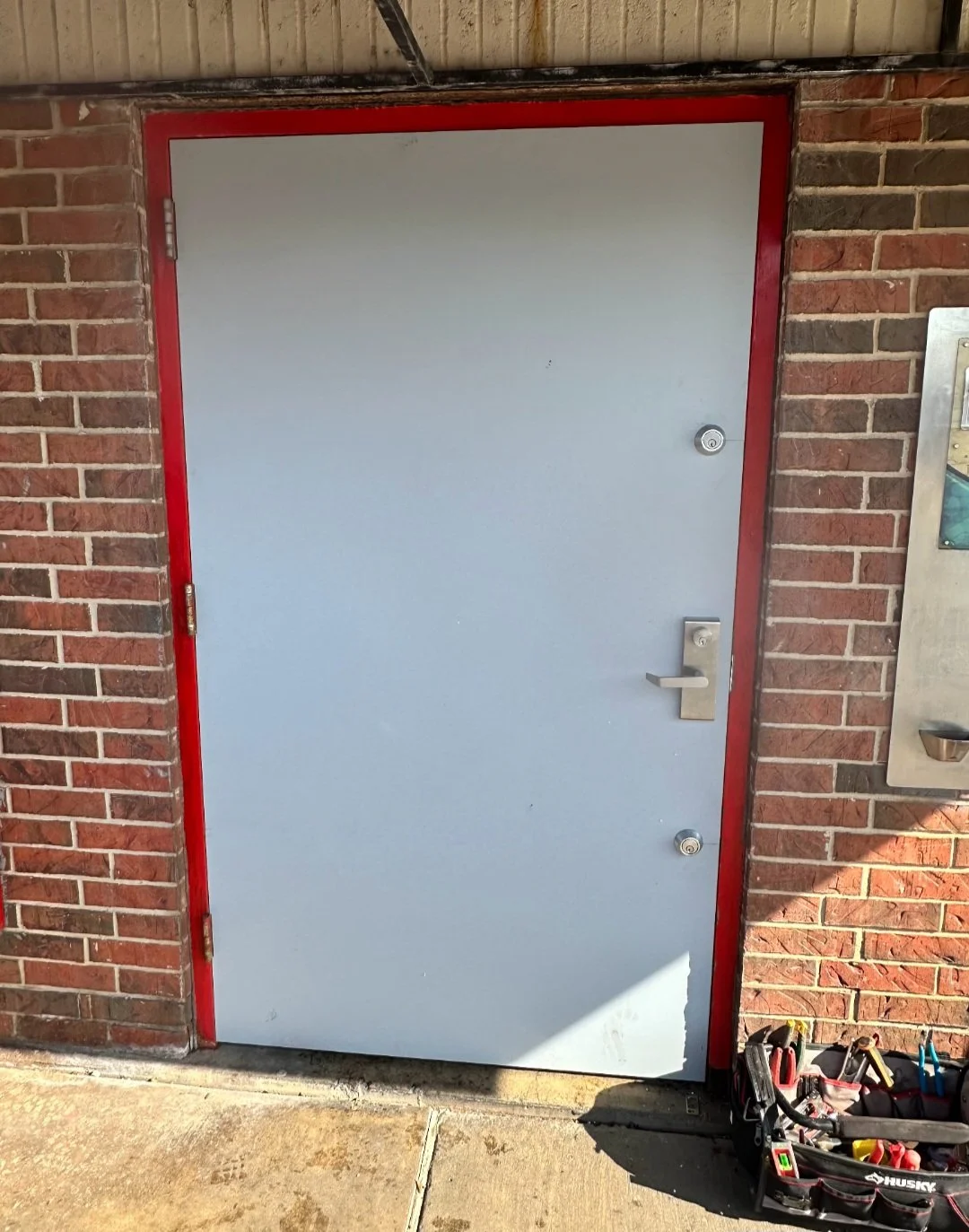 Carwash Utility door exterior view after install