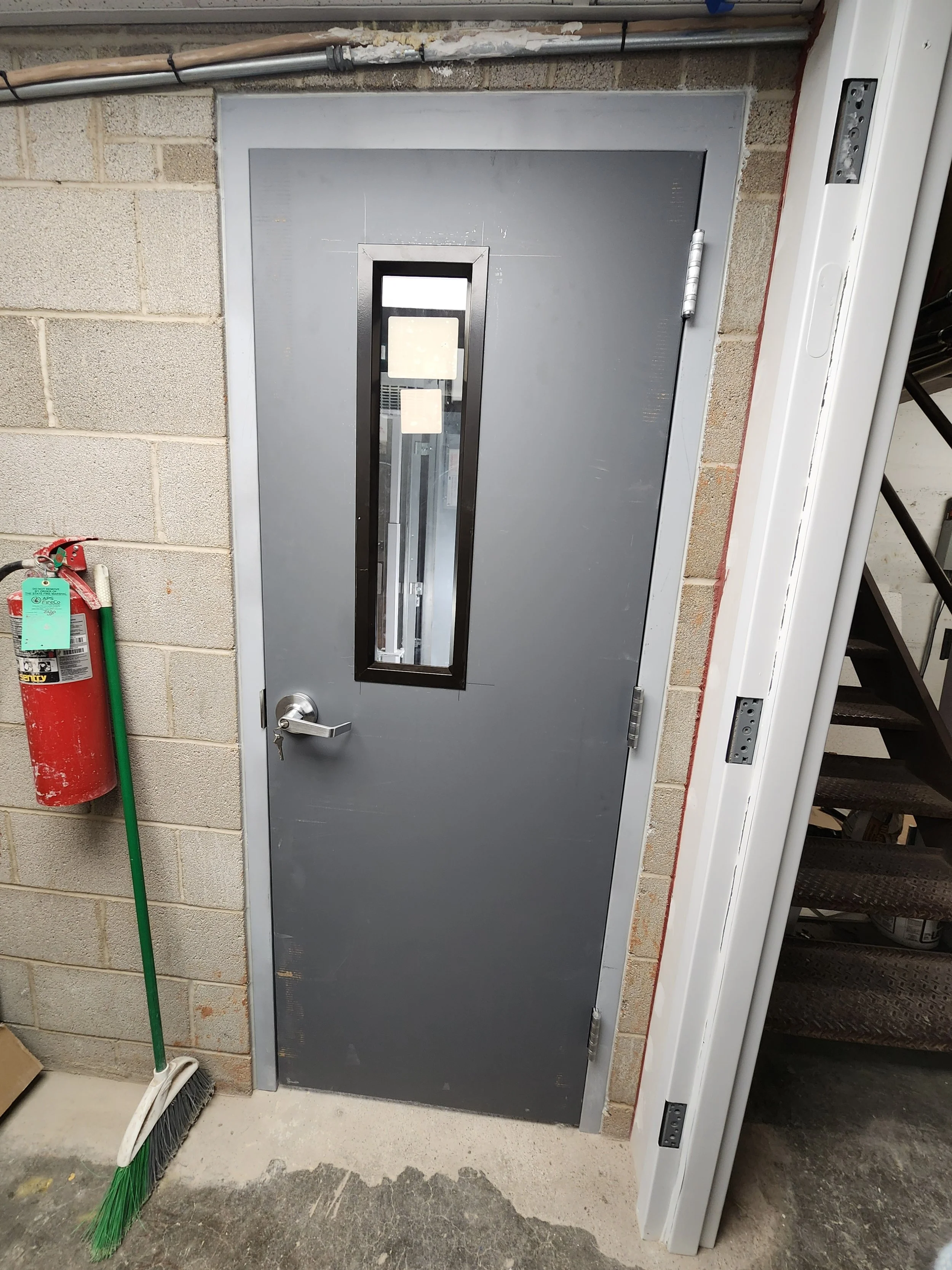 Major County Hollow Metal Fire door exterior view after install