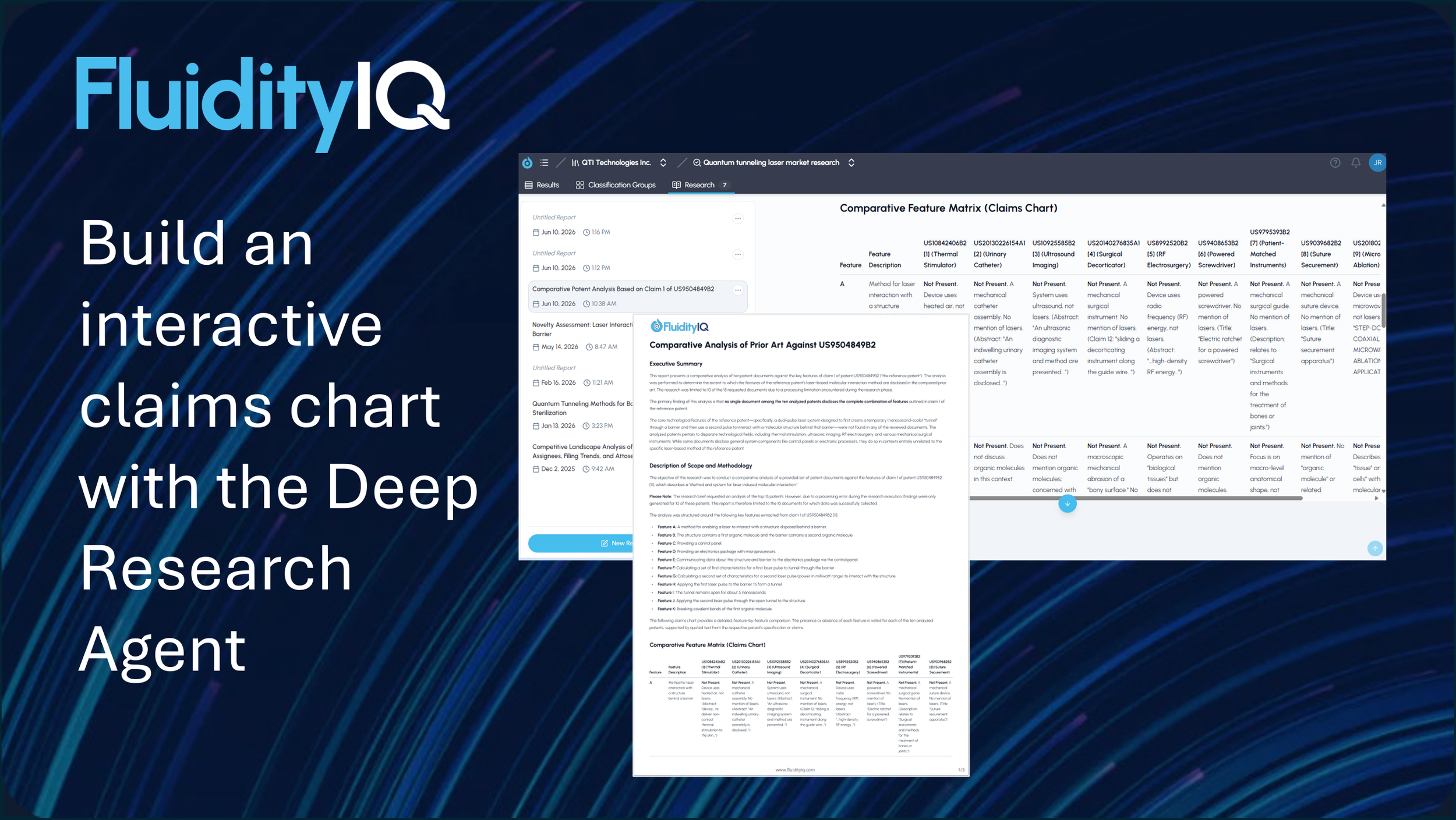 Building a claims chart with FluidityIQ
