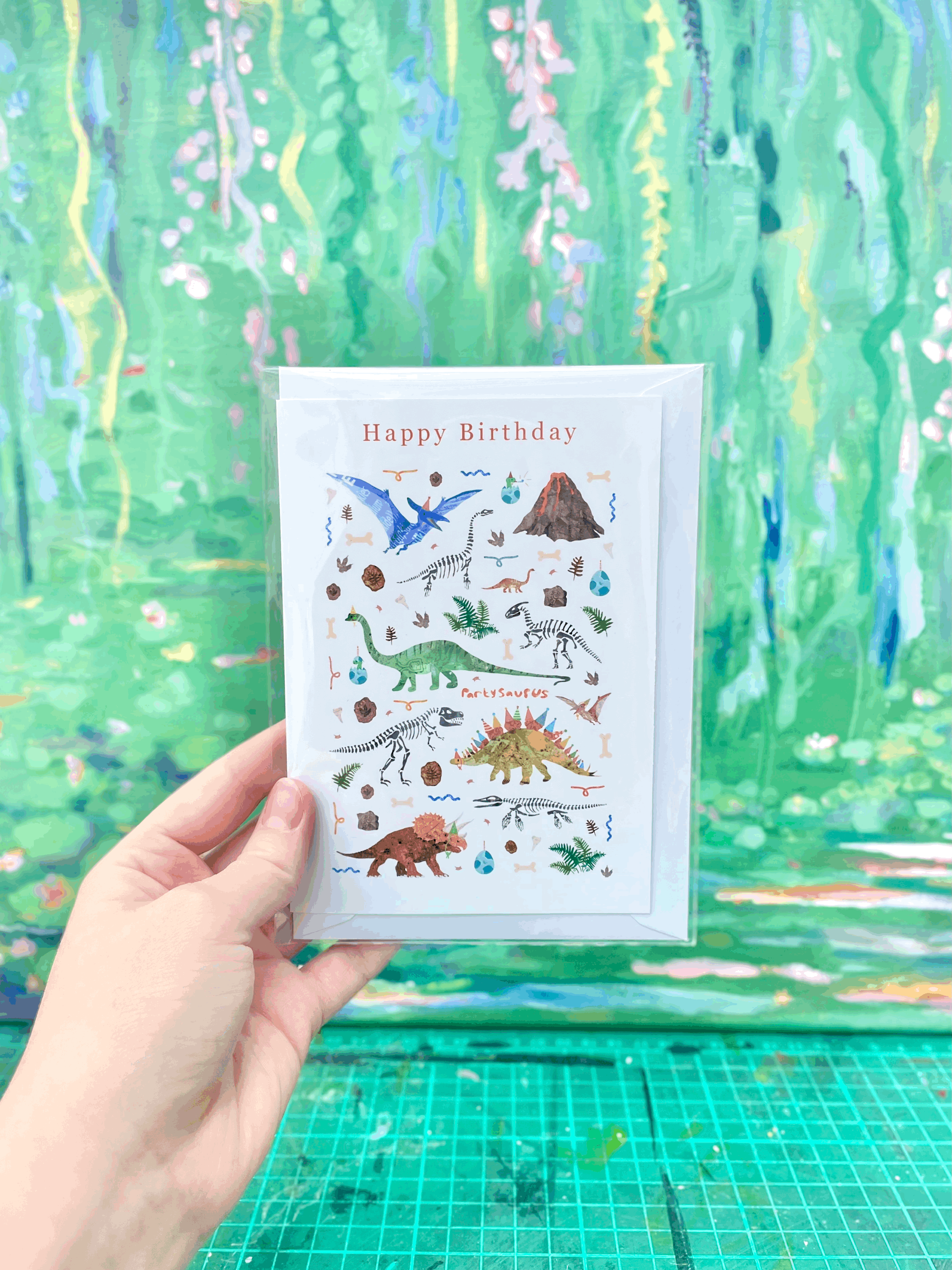 'Partysaurus' Birthday Card