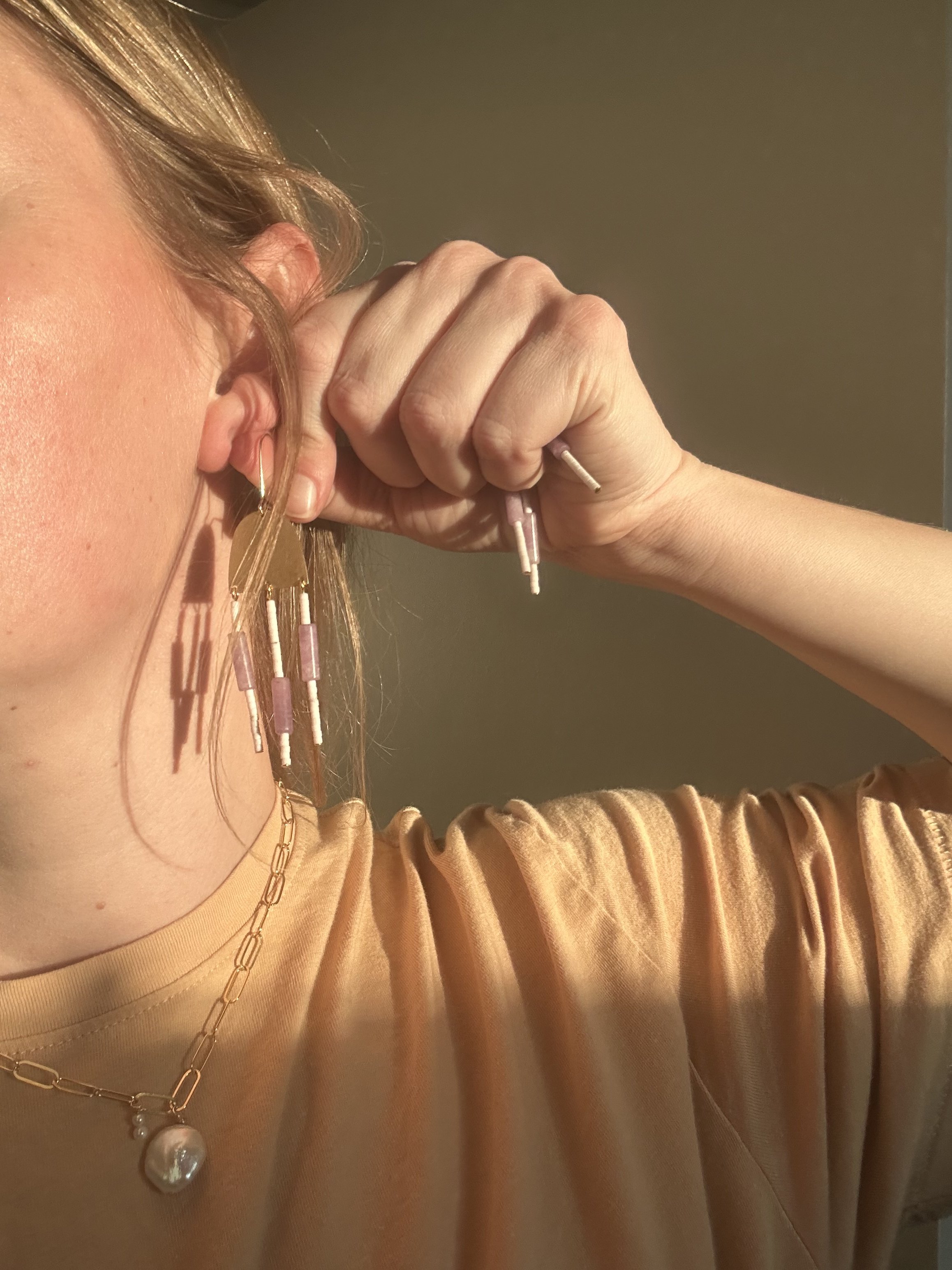 Light Weight Fringe Earrings 2