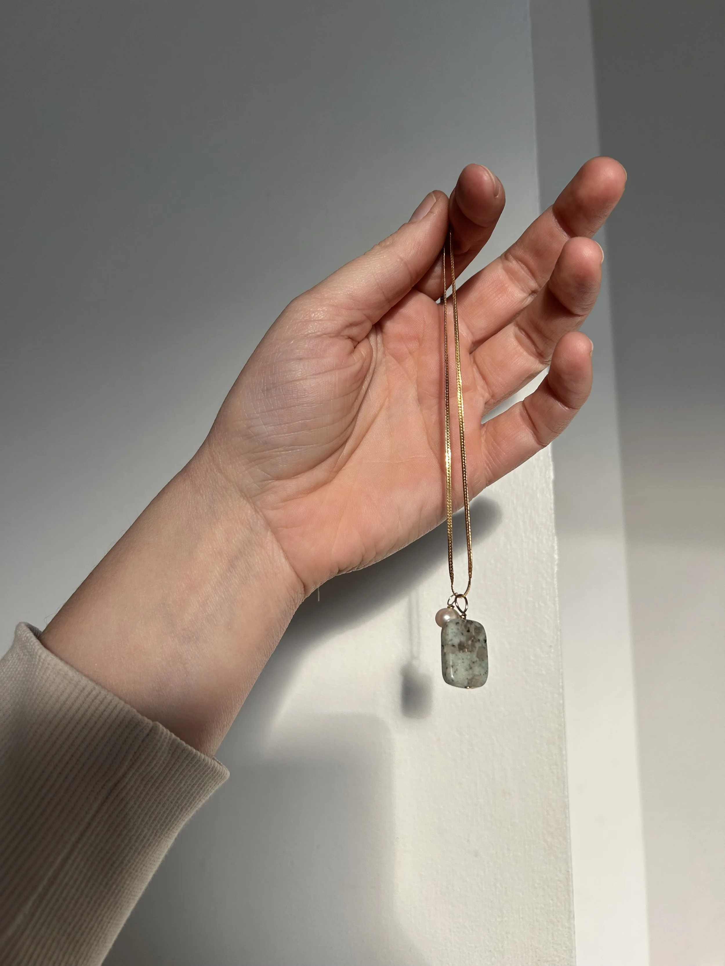 Stone Pearl Necklace