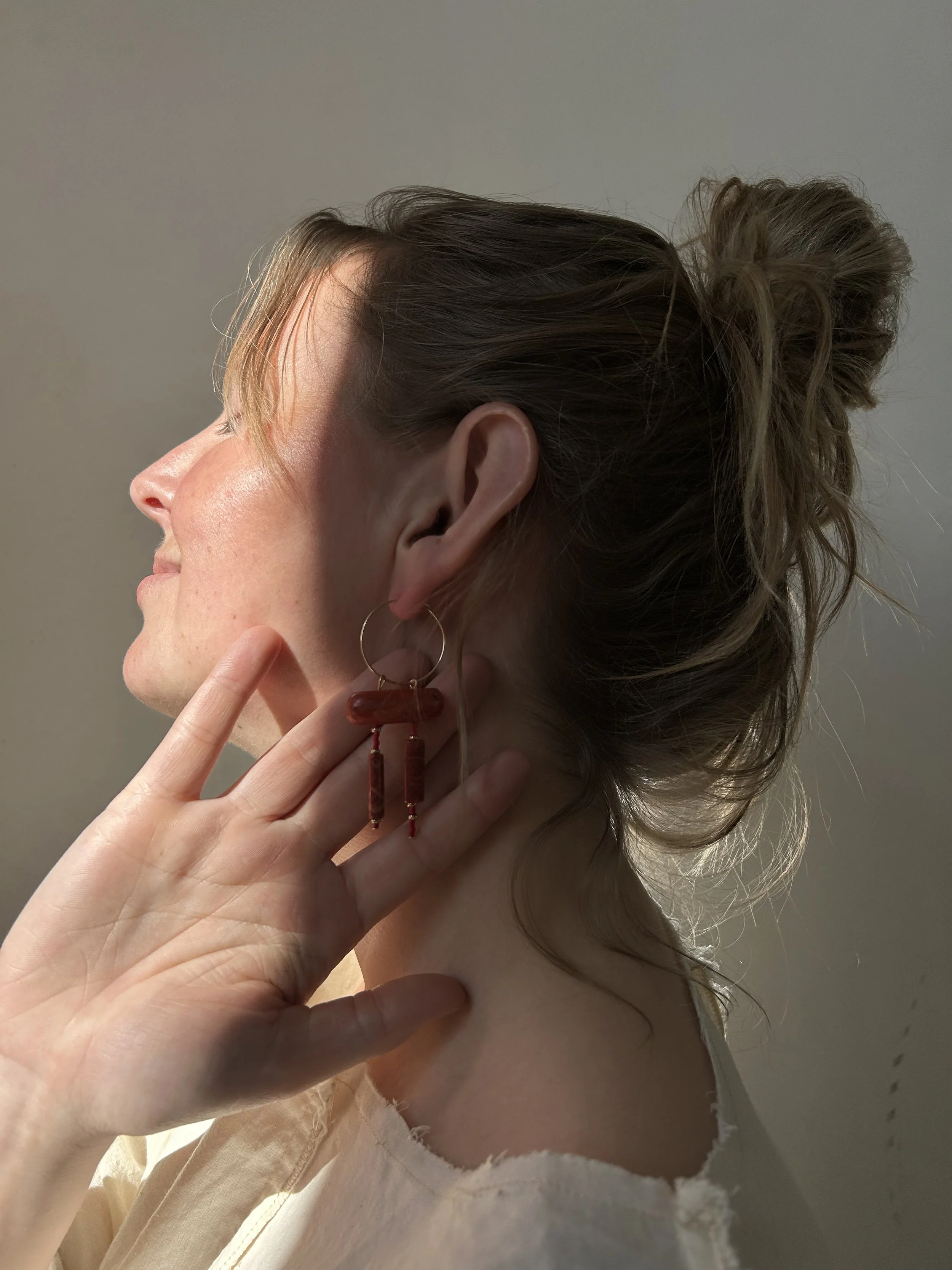 Statement Coral Hoop