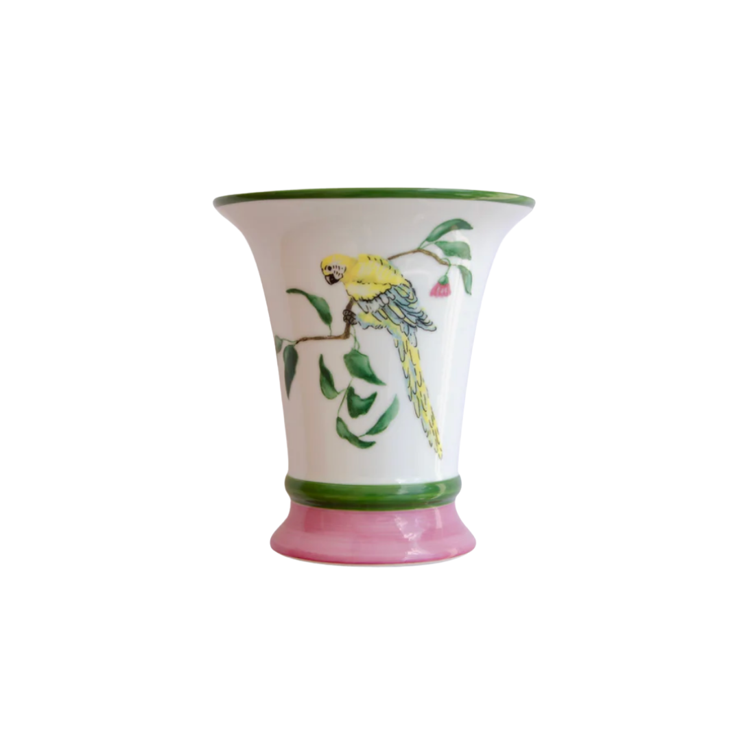 Decorative Vase with Parrot