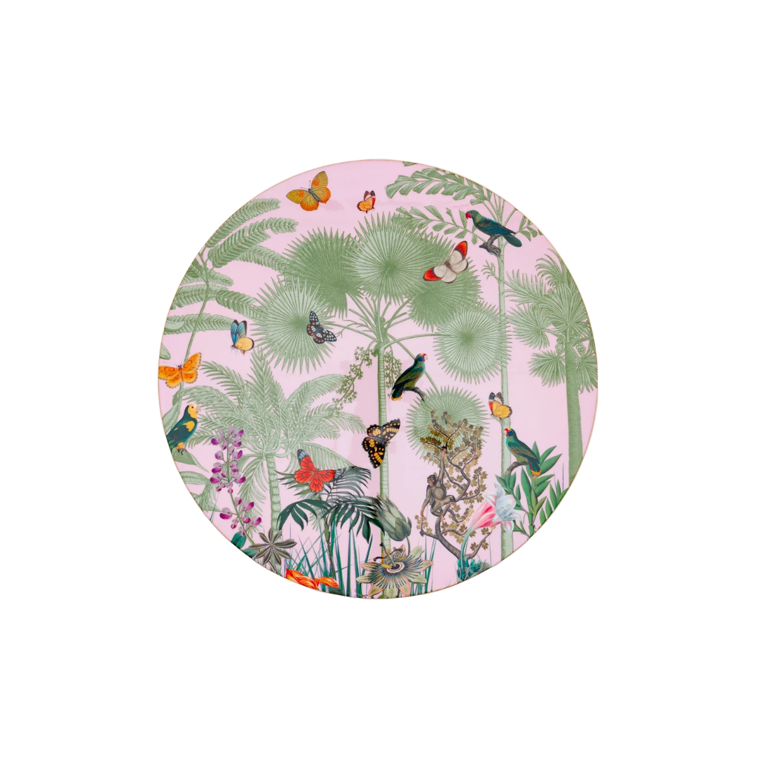 Paradise Garden Round Lacquer Placemat