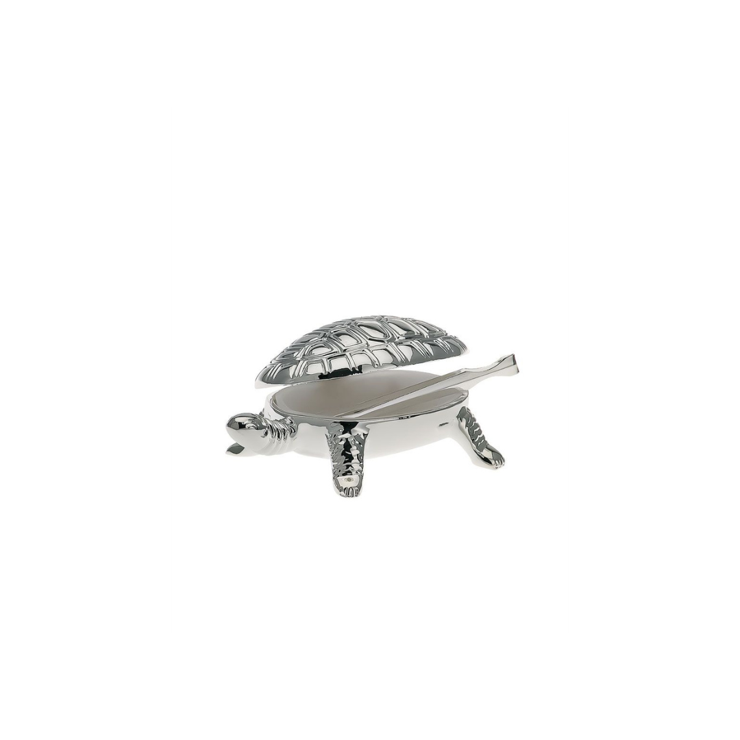 Silver Turtle Sweetener Dish
