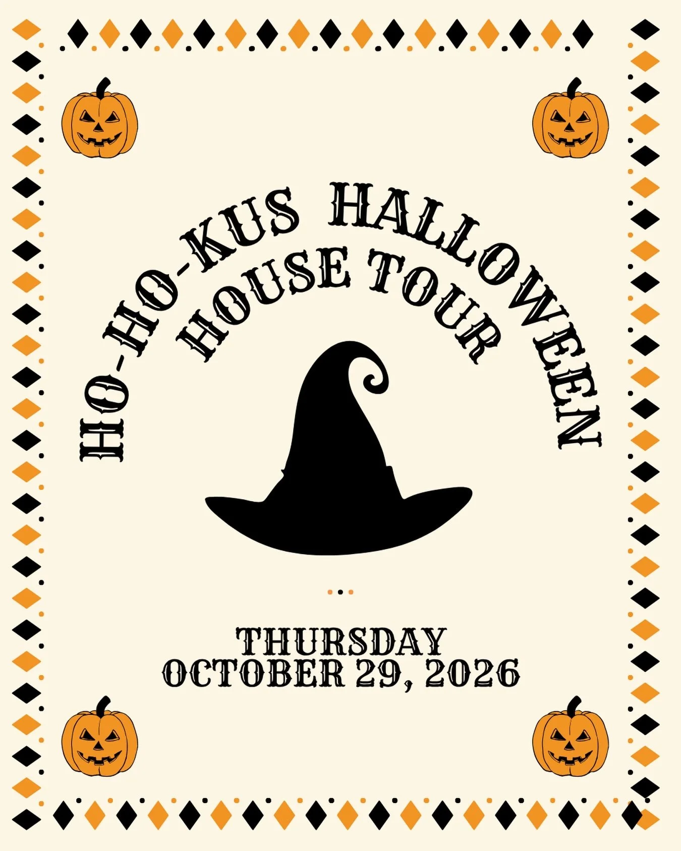 👻 WE&rsquo;RE BACK! 🎃

The Ho-Ho-Kus Halloween House Tour returns Thursday, October 29th!

🏠 DECORATE A HOUSE: Ready to go all out for Halloween? Sign up your house to be part of this year&rsquo;s tour!

🧡 SPONSOR THE TOUR: Local businesses + fam