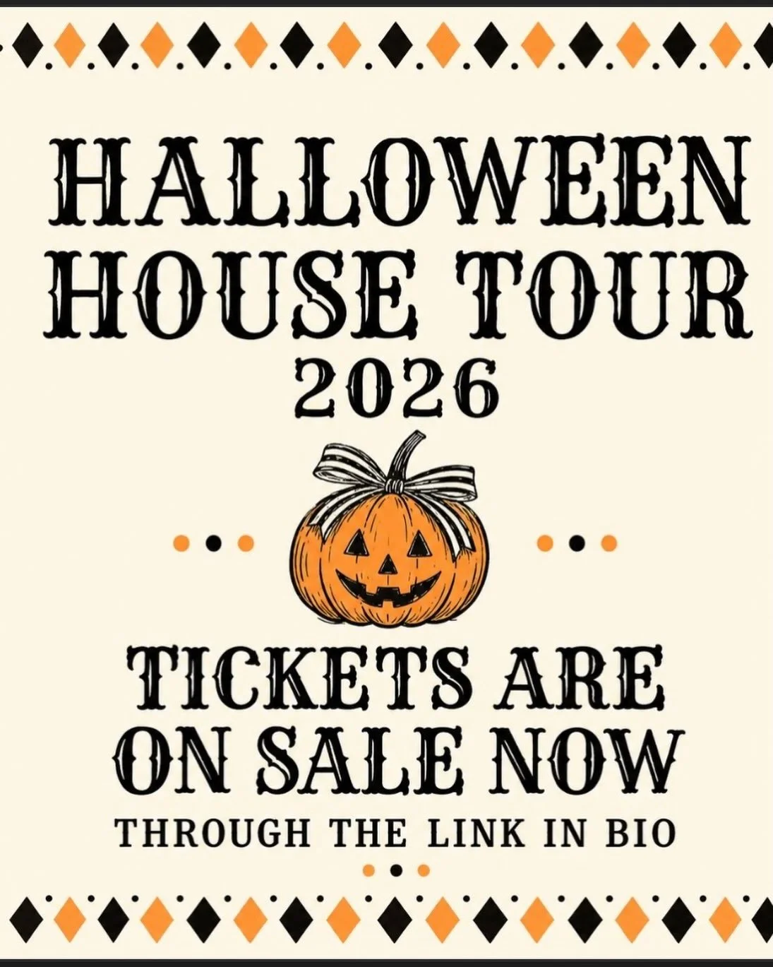 🎟️ Get your tickets NOW for the Halloween House Tour!! Link in bio to purchase! 👻🎃