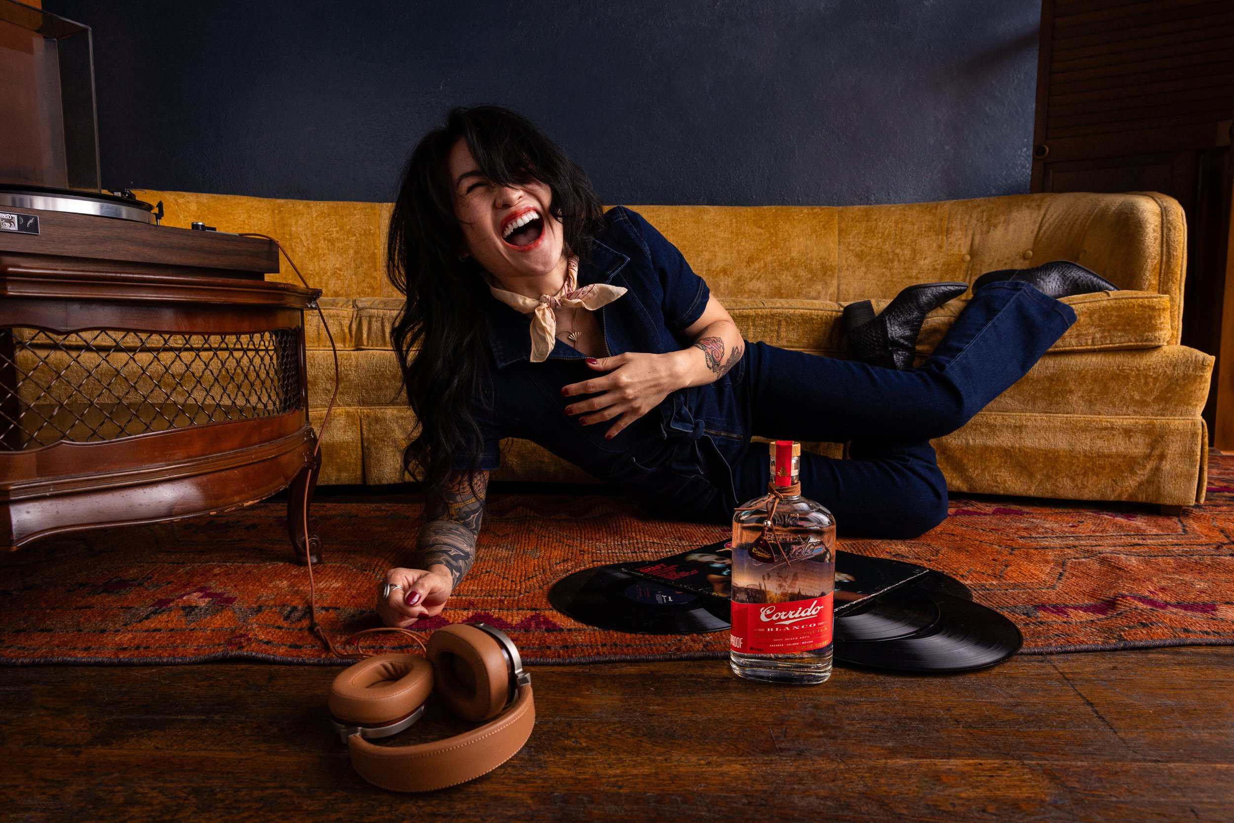 Austin commercial photographer Caryn Noel photographing a brand campaign for a tequila company on location