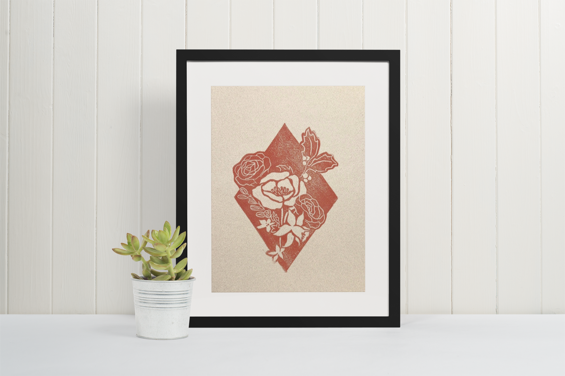 "Preferred Bouquet." Relief Print. 11" x8.5". 2022.