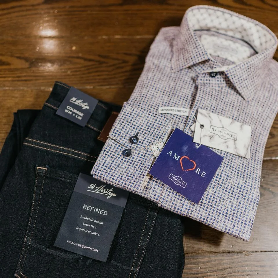 Check out this 7downiest shirt! With a great stretch fabric!