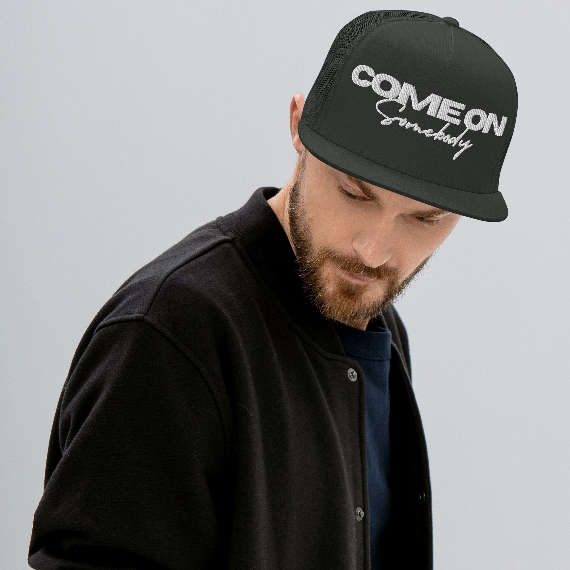 5-panel-trucker-cap-charcoal-front-6683878a2b1af.jpg