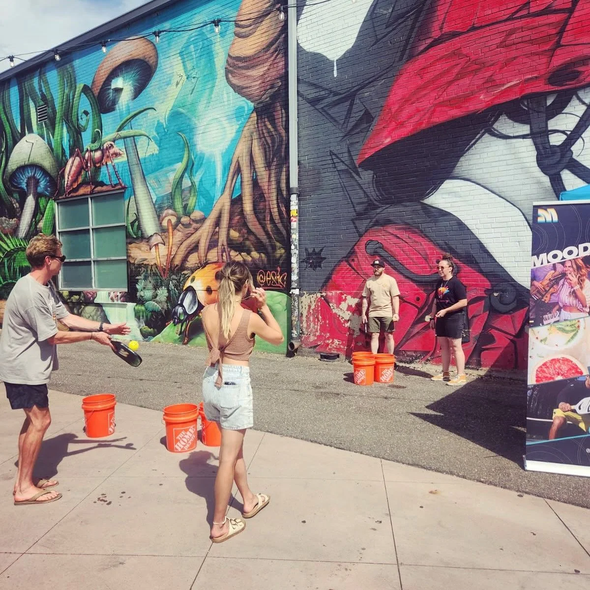 Thanks @impropercity for hosting us last weekend. And shoutout to the two couples that were able to take us down in paddle-pong, handing us our first two losses of the summer. Enjoy those custom Moodswing tees.
We will be back at Improper City this