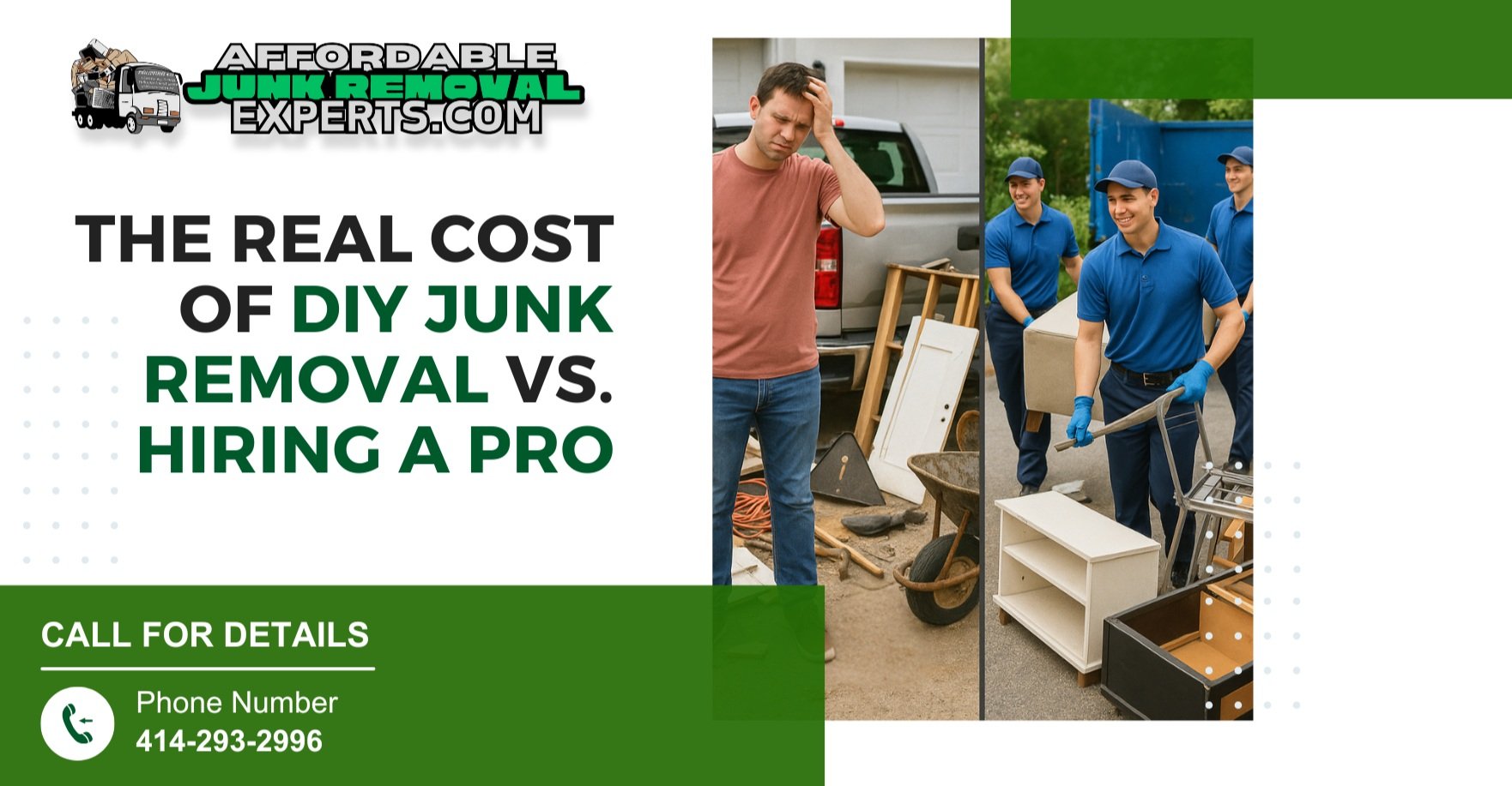 The Real Cost of DIY Junk Removal vs. Hiring a Pro