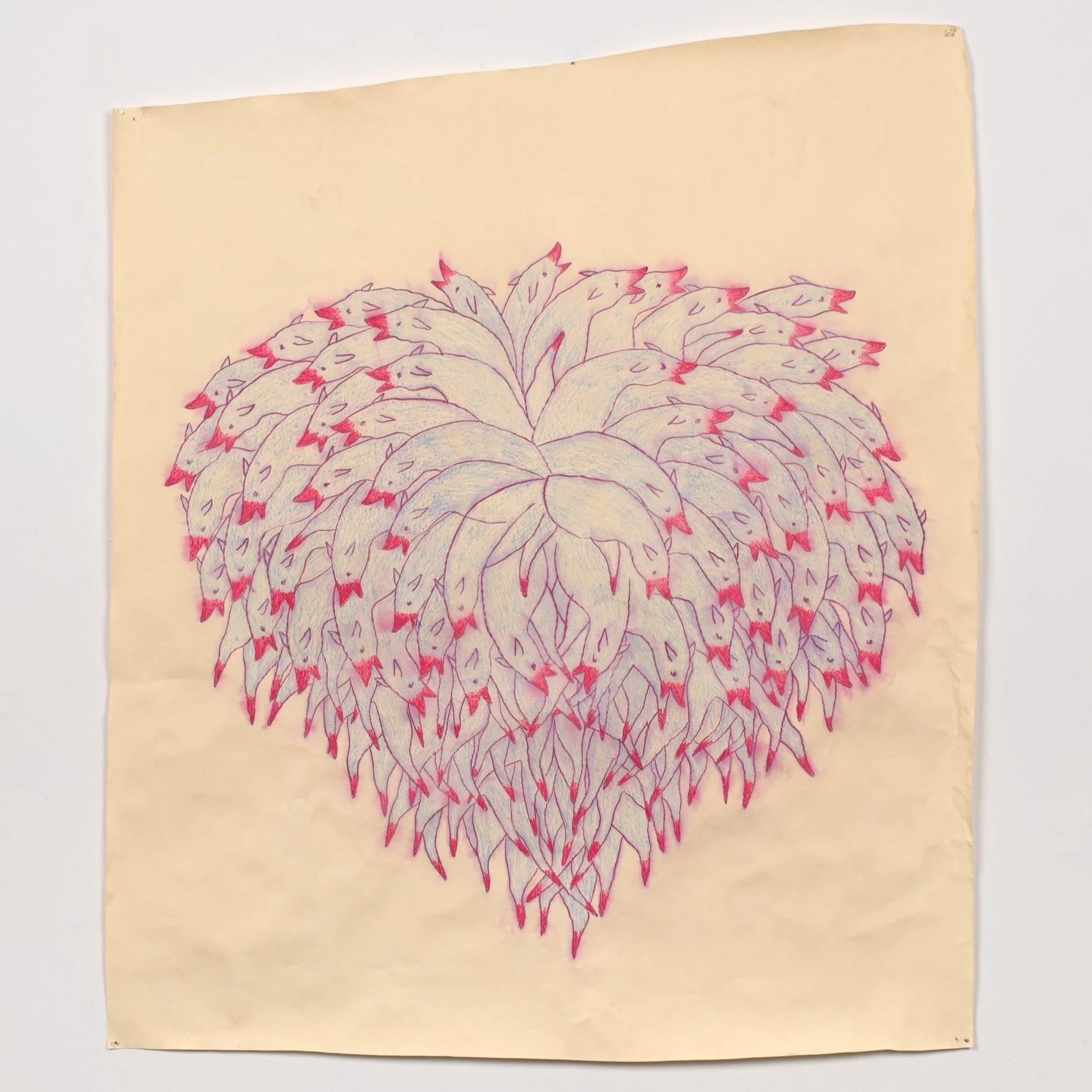 Flower, 2024, watercolor pencil on paper, 41 x 35.5 in.