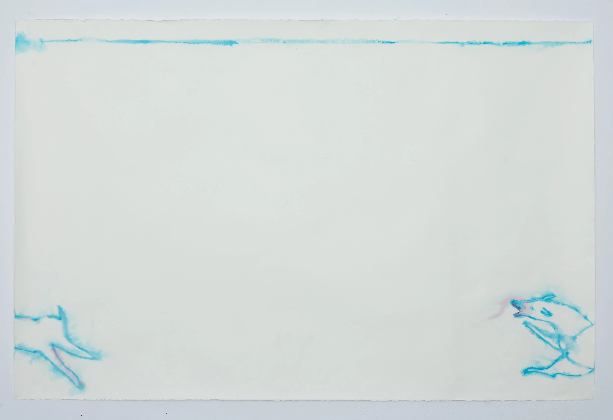 Chase, 2024, chalk and watercolor on paper, 22 x 30 in.