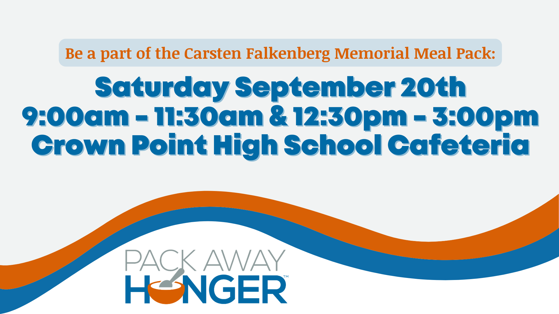 Pack Away Hunger: Carsten Falkenberg Memorial Meal Pack