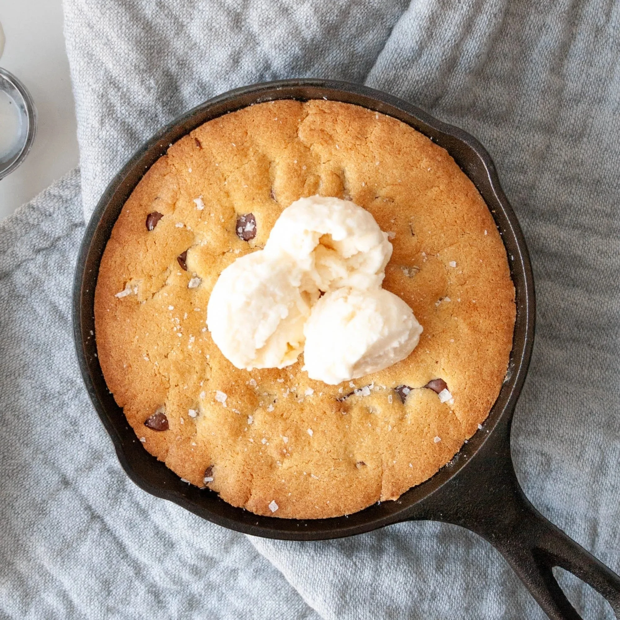 Chocolate Chip Skillet Cookie for Two