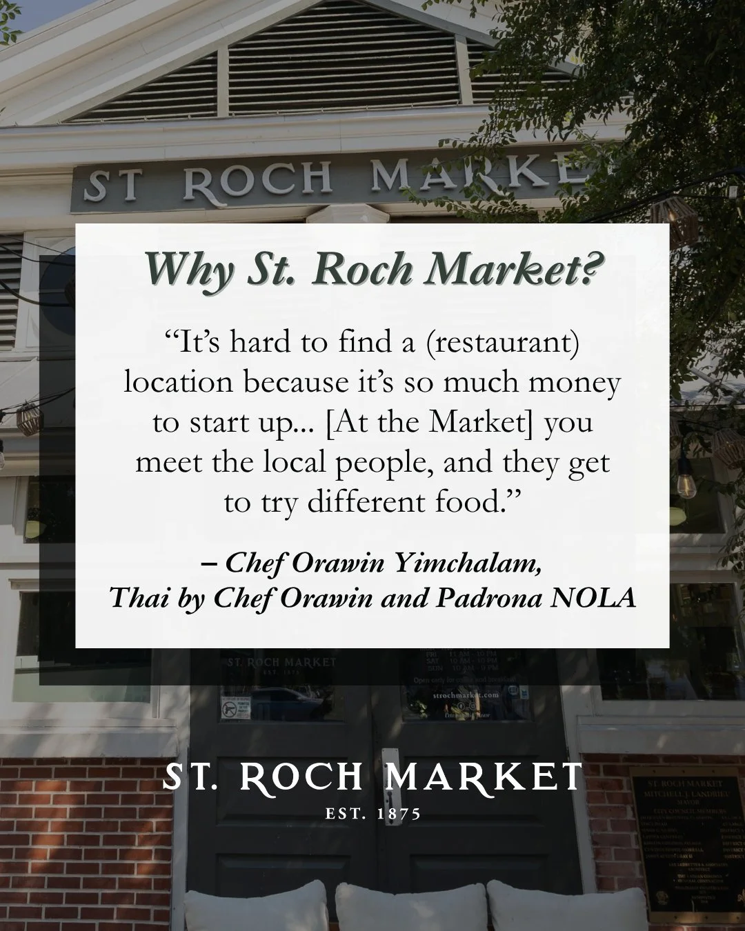 St. Roch Market = A place for local food entrepreneurs to make their dreams a reality and for the local community to enjoy a variety of cuisines in one place ❤️

#strochmarket #neworleans #nola #meetmeatstroch #neworleansfood