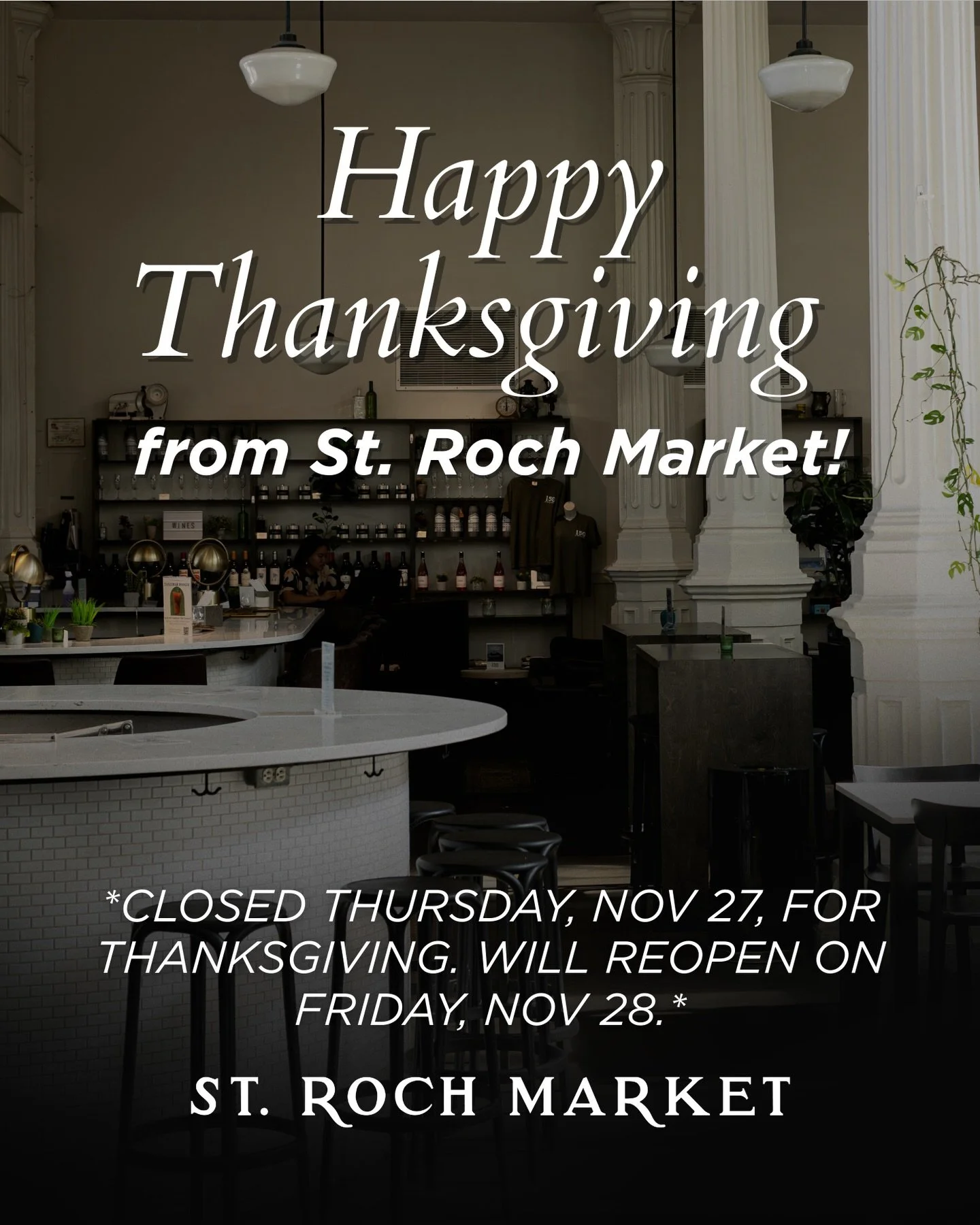 Spend today with your friends and family, but don&rsquo;t be stuck with leftovers tomorrow!&nbsp;

Enjoy 10 different cuisines at the market!&nbsp;

#strochmarket #meetmeatstroch #neworleans thanksgiving blackfriday