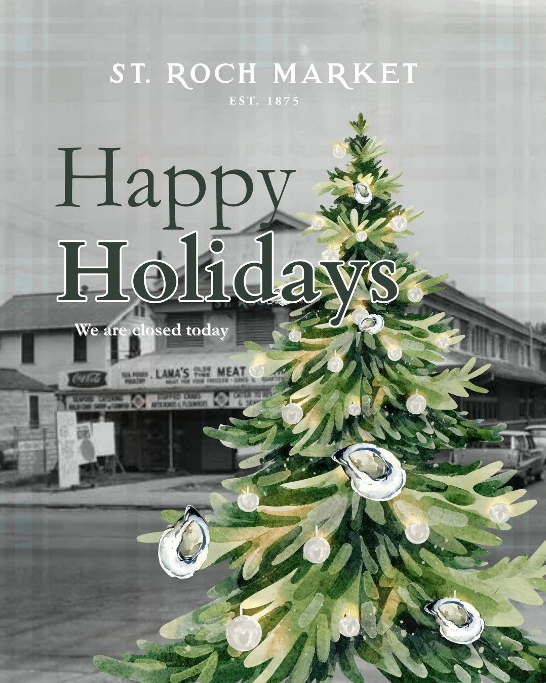 🎄🌟 Happy Holidays from St. Roch Market 🎄🌟

We are closed today (12/25). We will return to normal hours tomorrow (12/26).

Enjoy the holiday!

#strochmarket #merrychristmas #neworleans