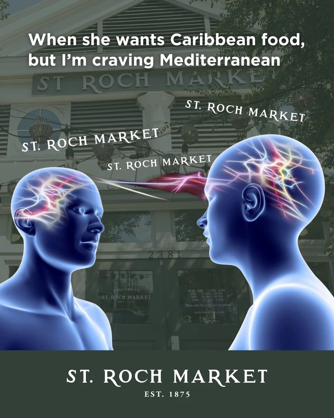 Great minds think&hellip; differently?

At St. Roch Market, we celebrate every craving. 

There's something for everyone. 

You don't have to agree on everything, just agree that it's time to eat and explore!

#neworleans #nolaeats #foodie