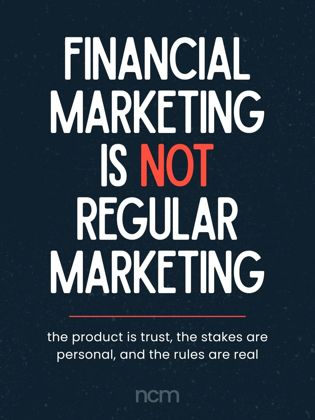 If you market financial services like you market literally anything else&hellip; it shows. 💼

Because you are not really selling a service.
You are earning permission to be part of someone&rsquo;s future.
Their family decisions.
Their late-night wor