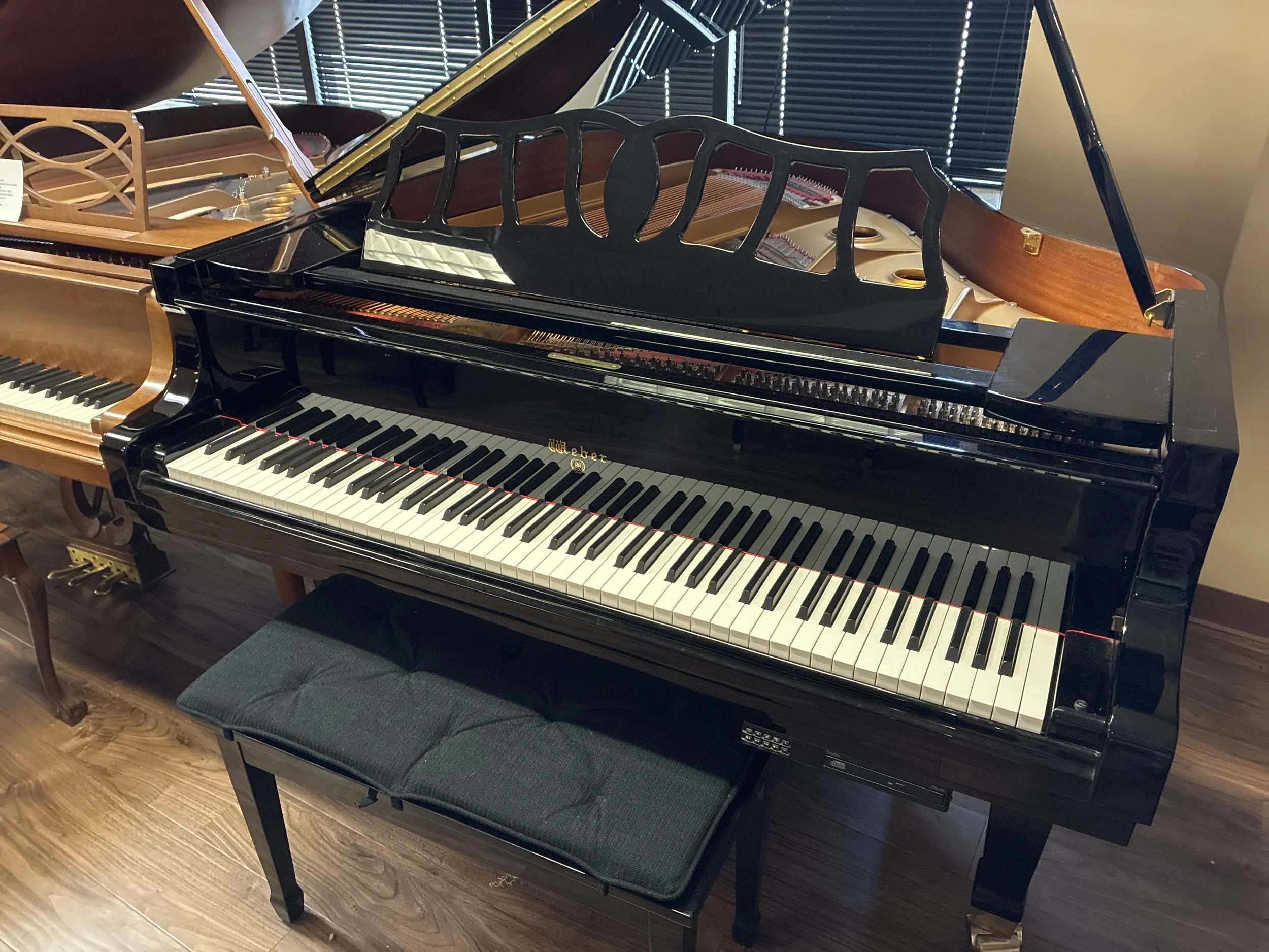 Weber Baby Grand Piano Player built-in Model WG-157. Serial #TG0016474