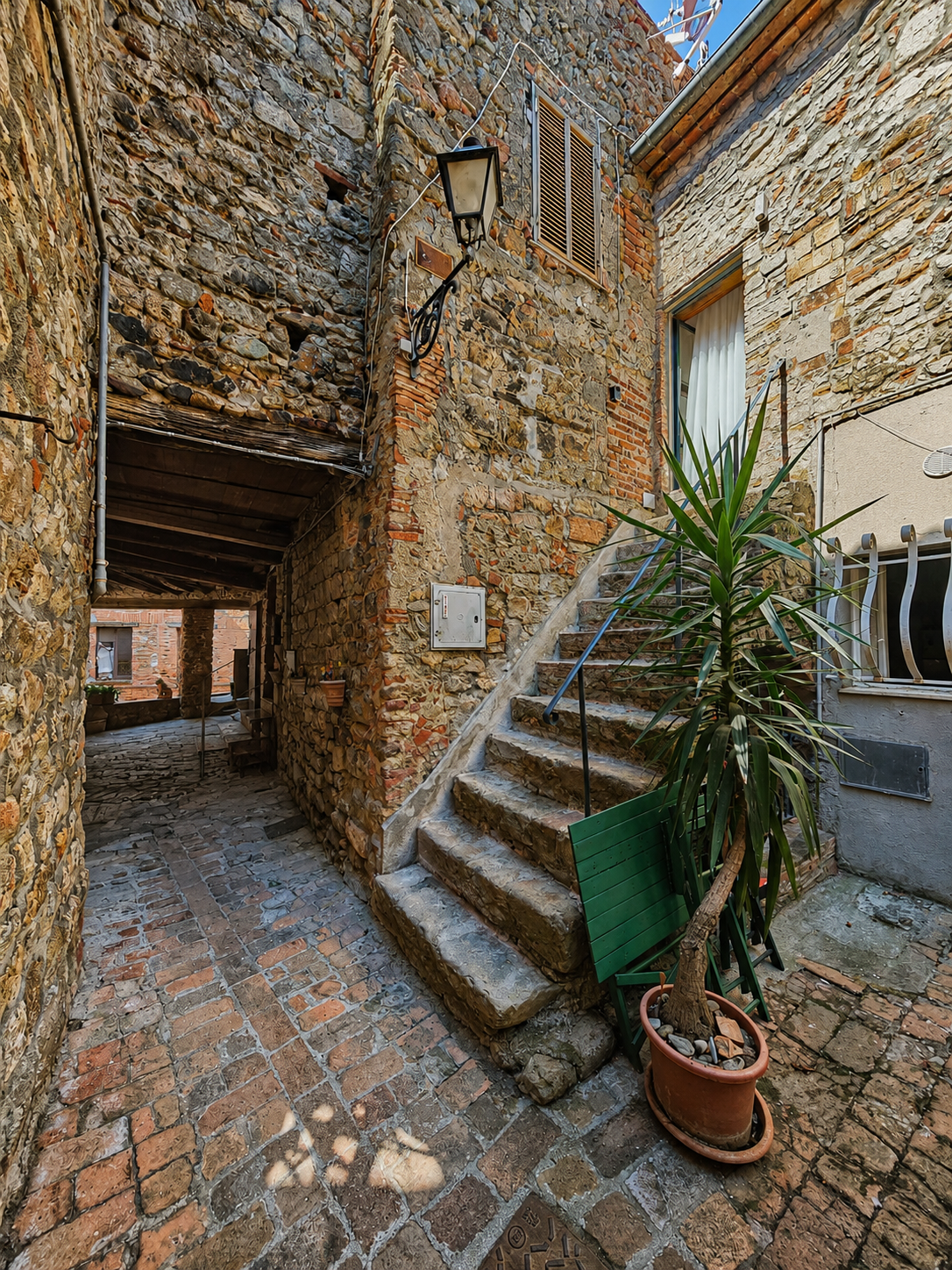 Outside stone stairs, Maremma