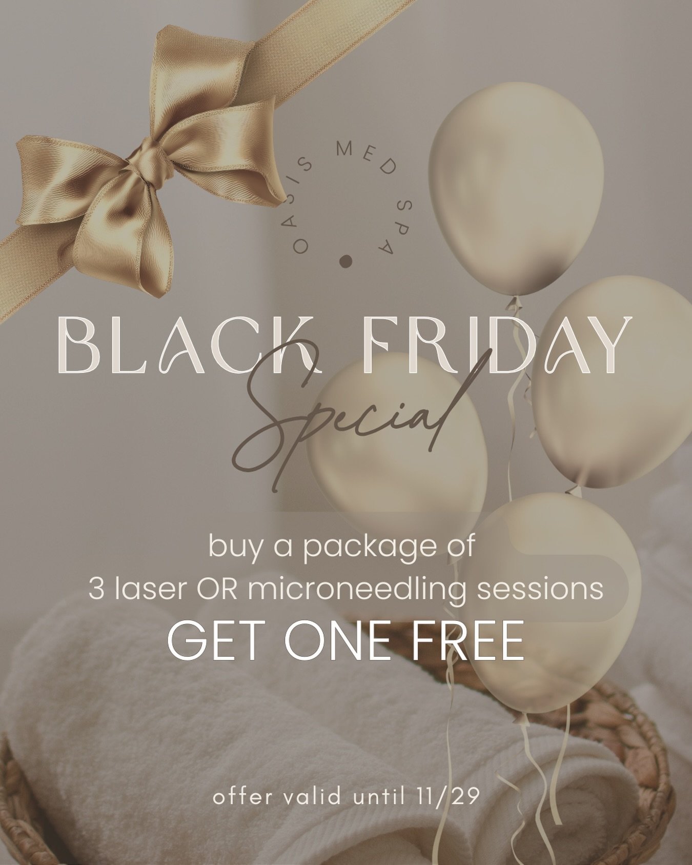 ✨BLACK FRIDAY SPECIAL ✨

Buy a package of 3 laser or microneedling sessions, get the 4th FREE.

Limited time only &mdash; offer ends 11/29.

Your future skin will thank you. Book now or miss out!

💌DM to book
📲 Call/Text (817)682-7235

#fortworthme
