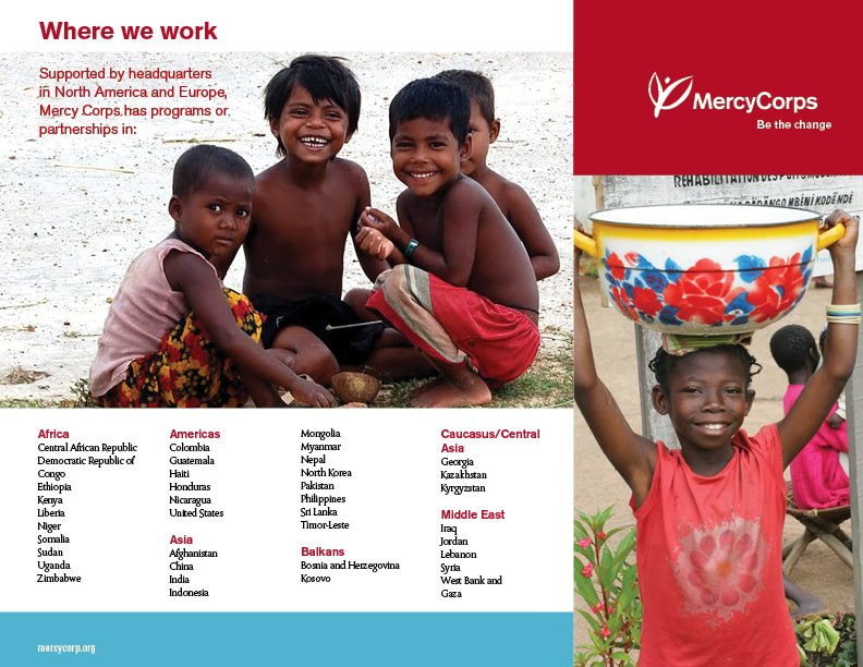 Brochure for MercyCorps
